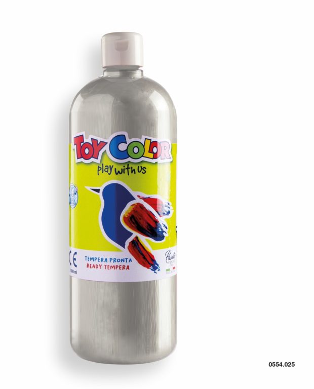 Tempera 1l srebrna Toy Color