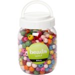 Perle drvene 8 - 12 mm 175 gr sort osn.boje