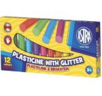 Plastelin glitter 175 g set 12 boja Astra