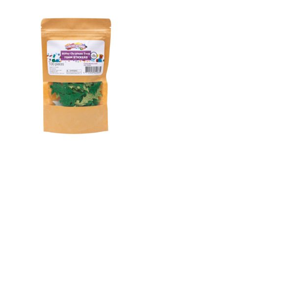 NALJEPNICE MOOSGUMMI - BOŽIĆNO DRVCE glitter zelene 3-4cm 1/100